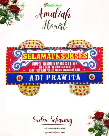 Papan Bunga Ucapan Selamat Kejadian Lom